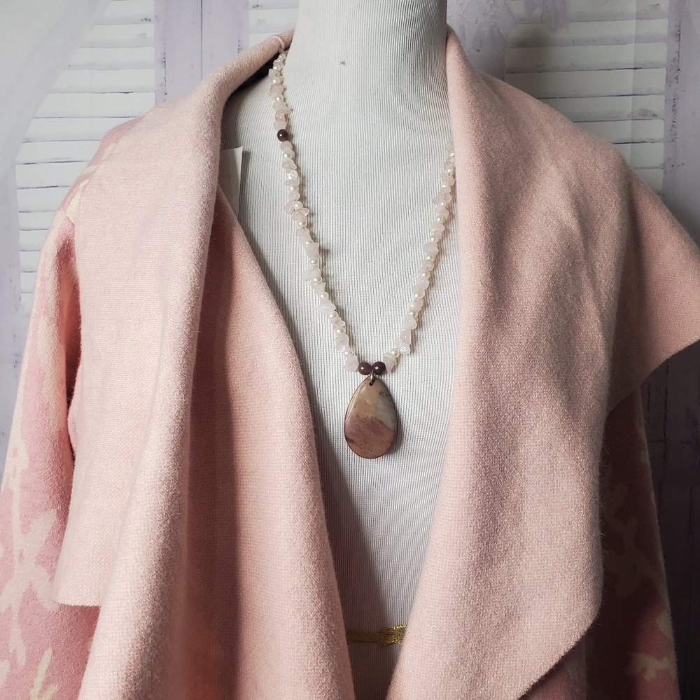 MAGNOLIA GRACE SIZE L PINK CARDIGAN SWEATEโฆ - Picture 2 of 11